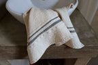 Barrydale Hand Weavers Country Towel Variegated Stripes"Inverse Charcoal"