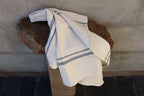 Barrydale Hand Weavers Country Towel Variegated Stripes"Inverse Indigo"
