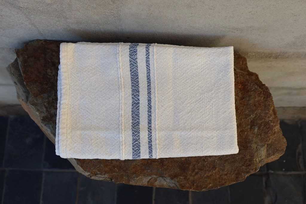 Barrydale Hand Weavers Country Towel Variegated Stripes"Inverse Indigo"