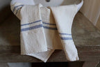Barrydale Hand Weavers Country Towel Variegated Stripes"Inverse Indigo"