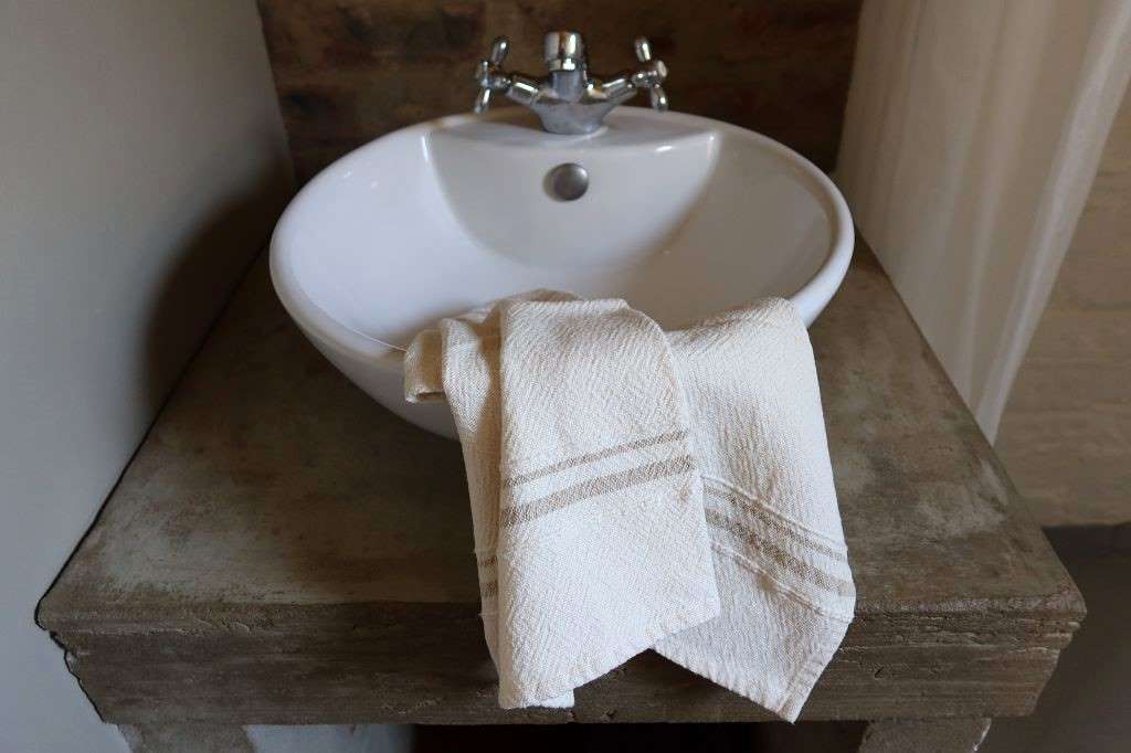 Barrydale Hand Weavers Country Towel Variegated Stripes"Inverse Stone"