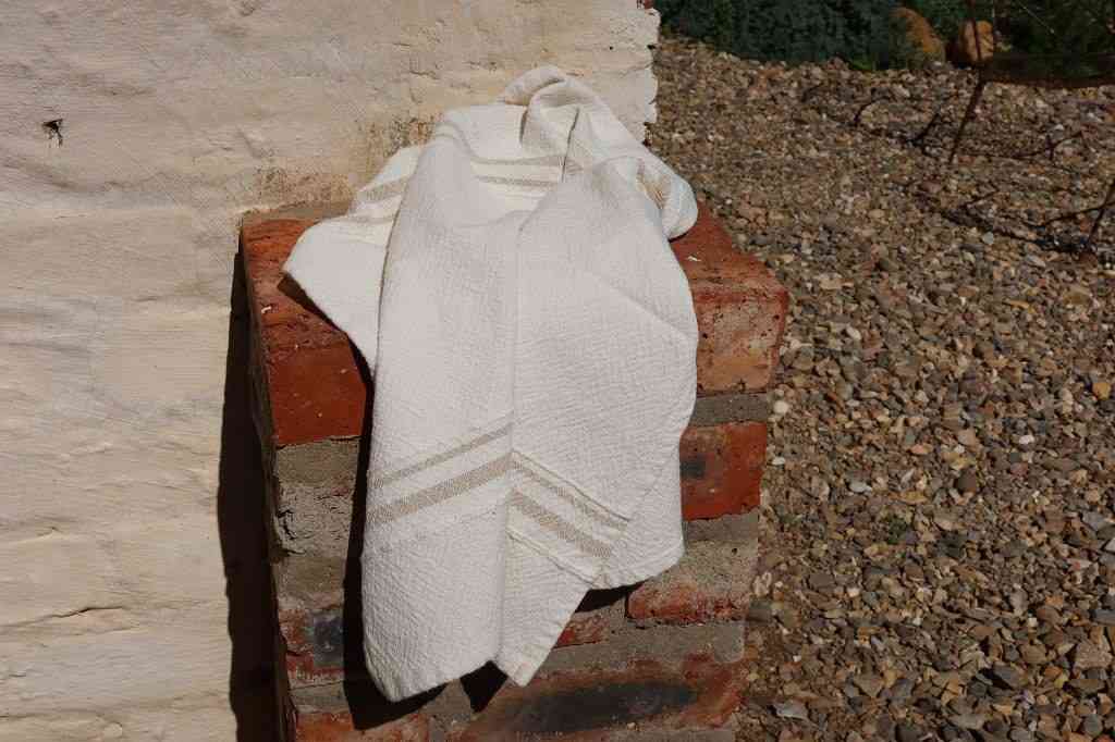 Barrydale Hand Weavers Country Towel Variegated Stripes"Inverse Stone"