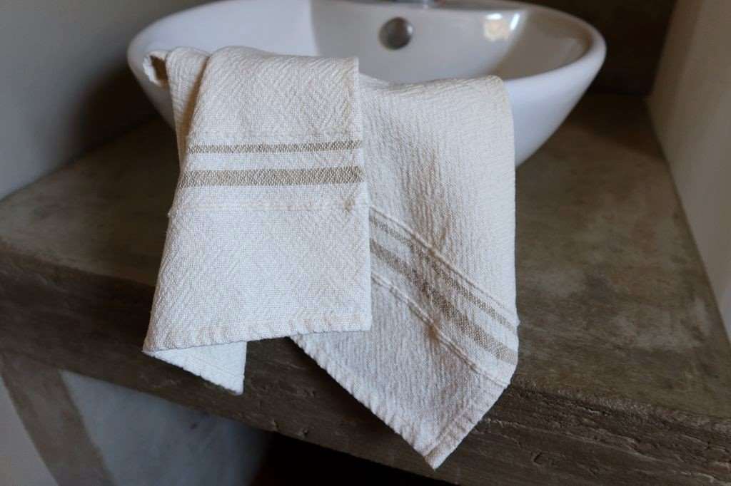Barrydale Hand Weavers Country Towel Variegated Stripes"Inverse Stone"