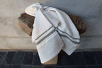 Barrydale Hand Weavers Country Towel Variegated Stripes"Karoo Green"