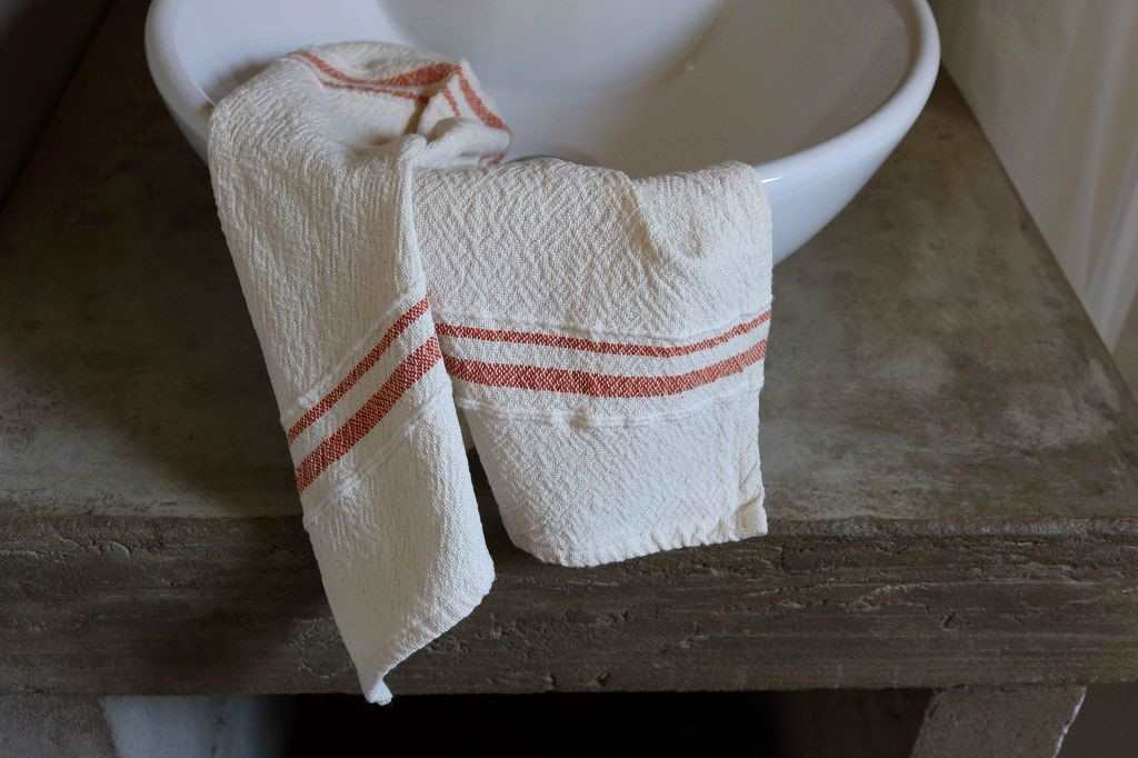 Barrydale Hand Weavers Country Towel Variegated Stripes"Karoo Orange"