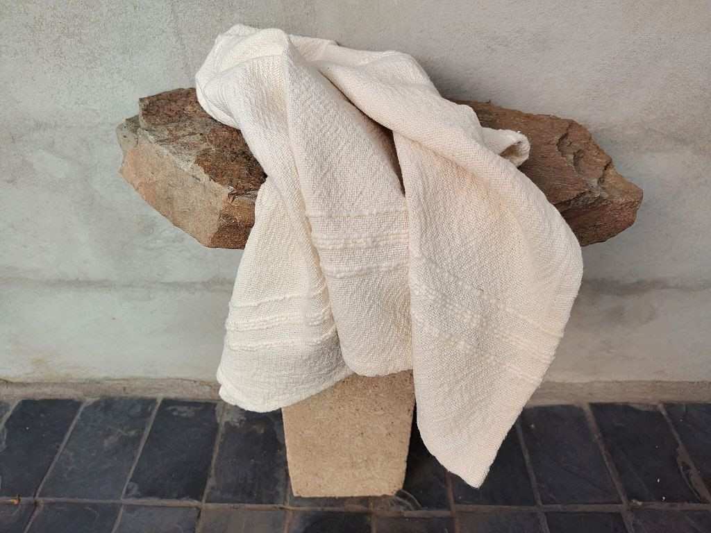 Barrydale Hand Weavers Country Towel Variegated Stripes "Natural"