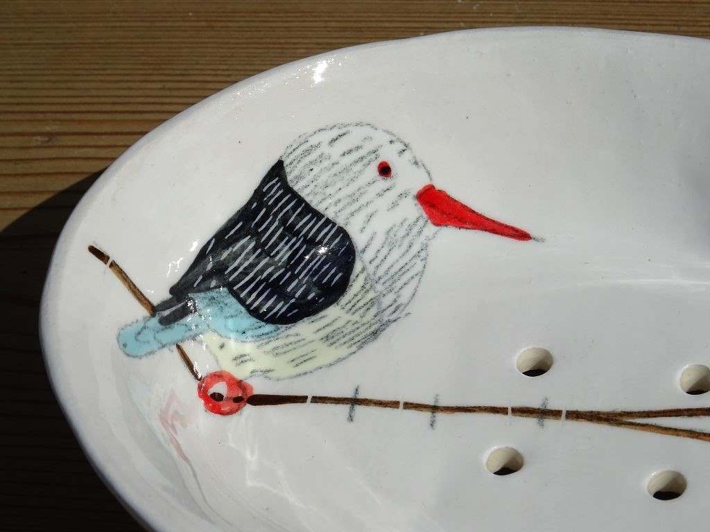 Gemma Orkin Keramik Seifenschale Weiss "Kingfisher"